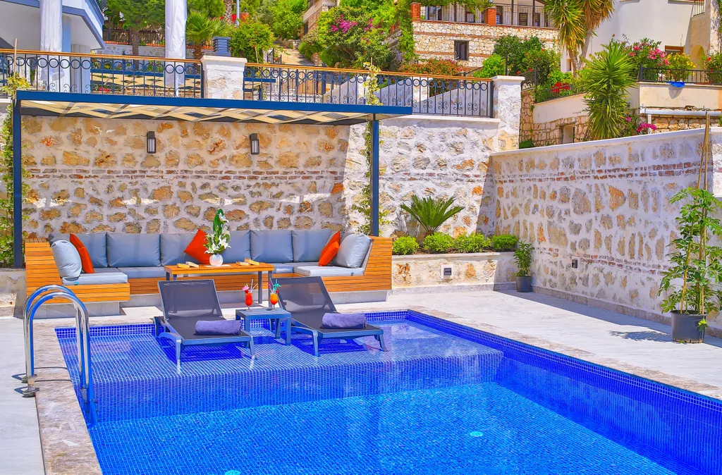 Коттедж Вилла 485 с видом на море и бассейном — Калкан