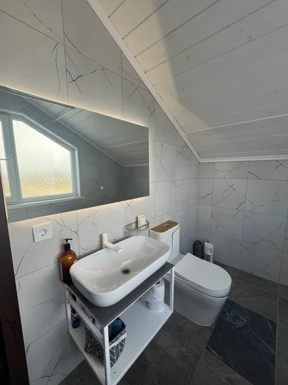 Дом с бассейном и сауной у пруда