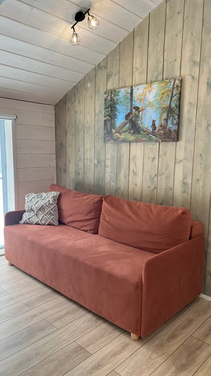 Шале в глэмпинге Лесариум с купелью и мангалом