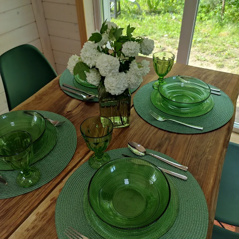 Экодомик из рубленого бревна с дровяной сауной