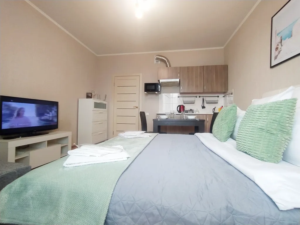 Апартаменты с панорамным балконом для отдыха семьей и командированных