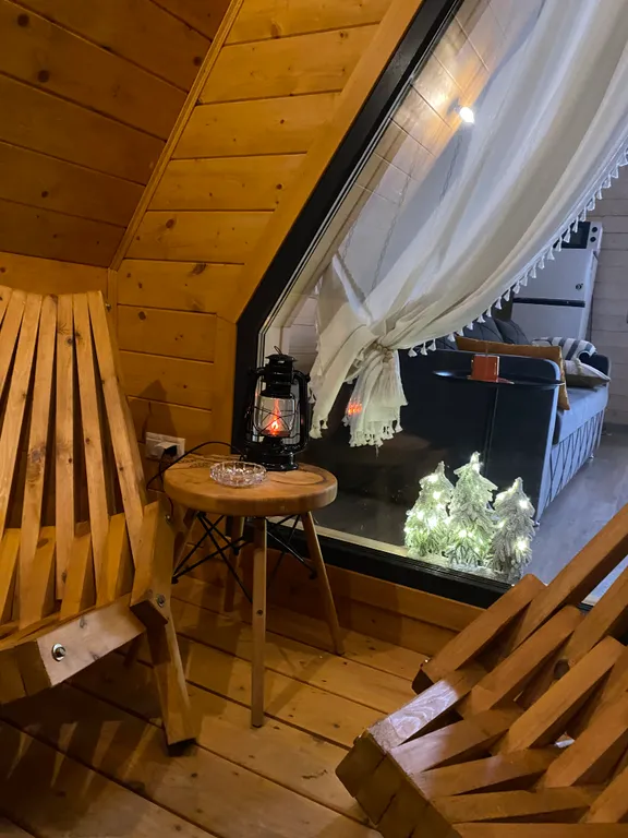 Домик  А-фрейм на берегу Волги