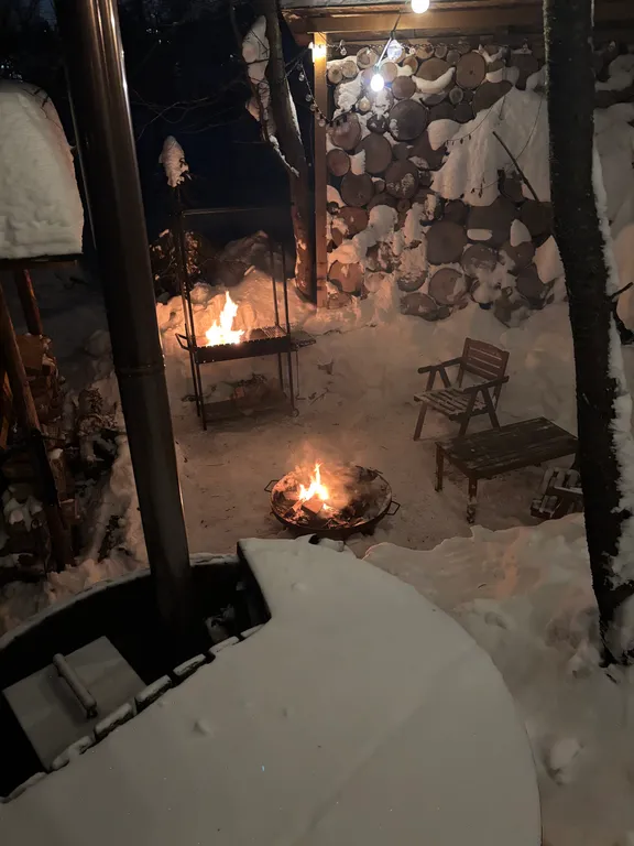 Купольный дом с баней и купелью в лесу в Москве