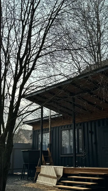 Уютный домик с баней на дровах и чаном