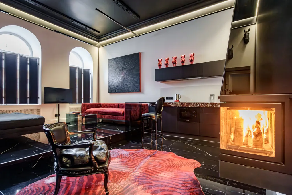 Квартира Квартира с авторским дизайном камином, сауной и кондиционером — Санкт-Петербург