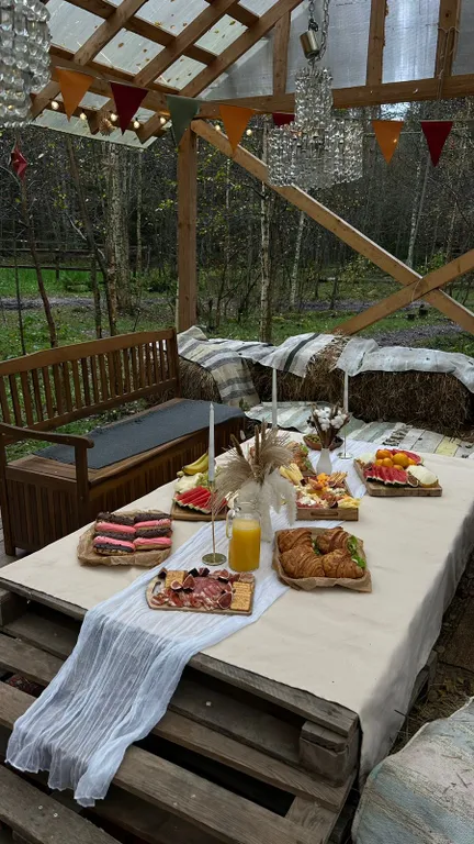 Дом Хвоя с баней с видом на ручей