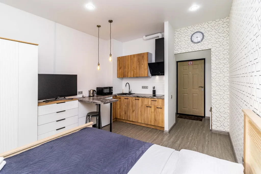 Уютная студия с балконом