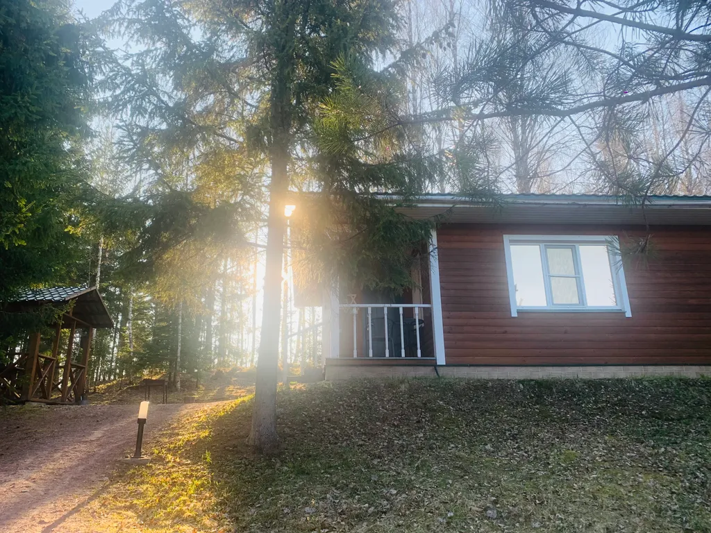 Дом-студия с сауной, камином и зоной барбекю на хуторе в Карелии