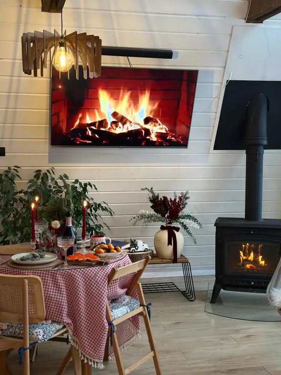 Большой уединенный A-frame в лесу с горячей купелью Фурако