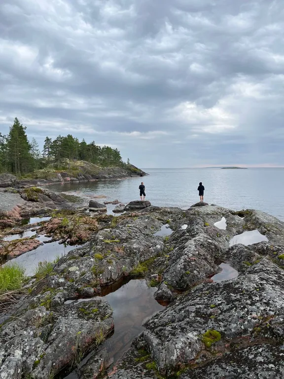 Дом с русской жаркой баней в Карелии