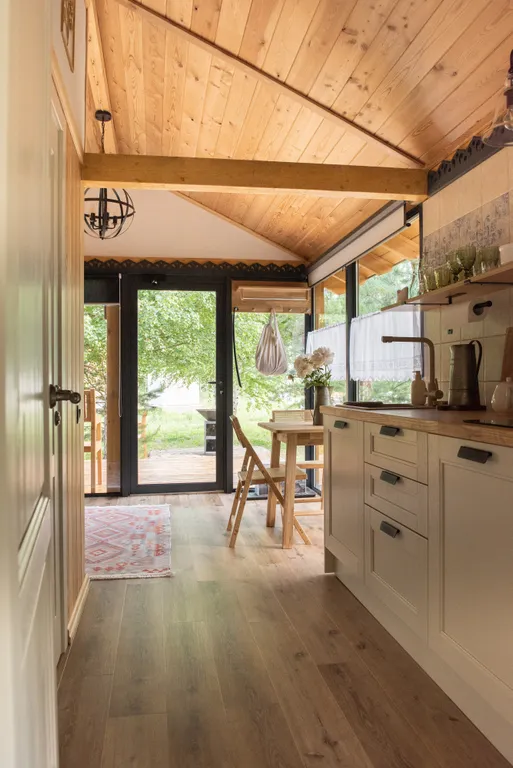 Шале посреди молодого сосново-березового леса