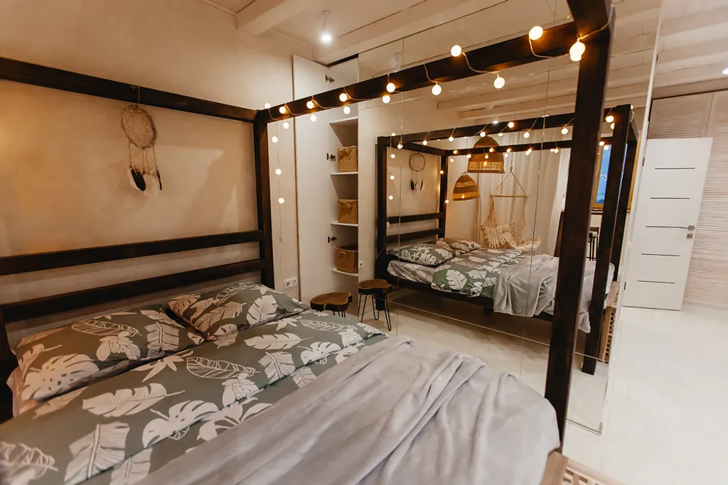 Студия Бали в сердце города, с панорамным видом на город и Волгу