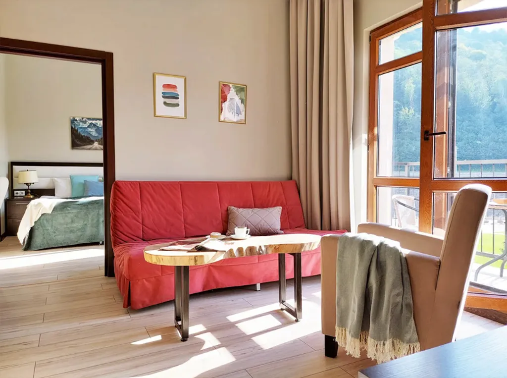 Уютное гнездышко с видом на главную ёлку Красной Поляны