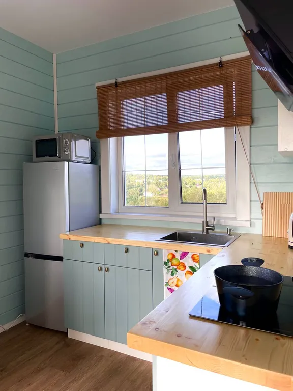 Панорамный двуспальный дом в Карелии рядом с Ладогой