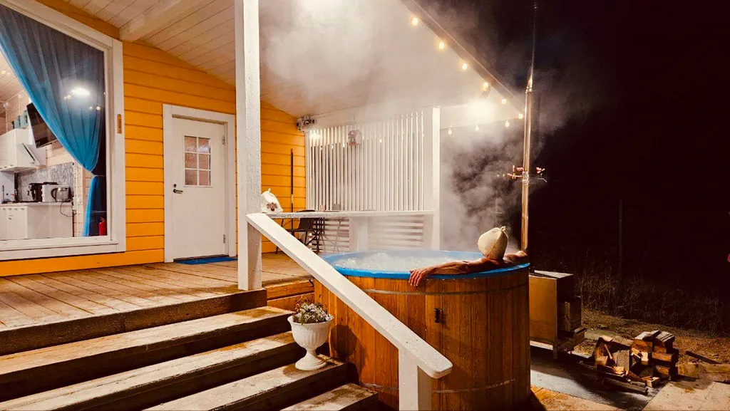 Дом Небесный с сауной и купелью на берегу Ладожского озера