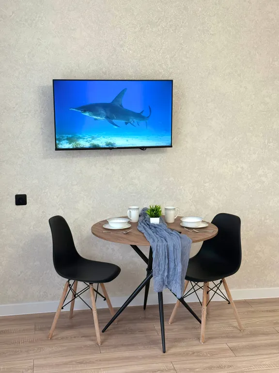 Уютная студия с новым ремонтом с видом на город