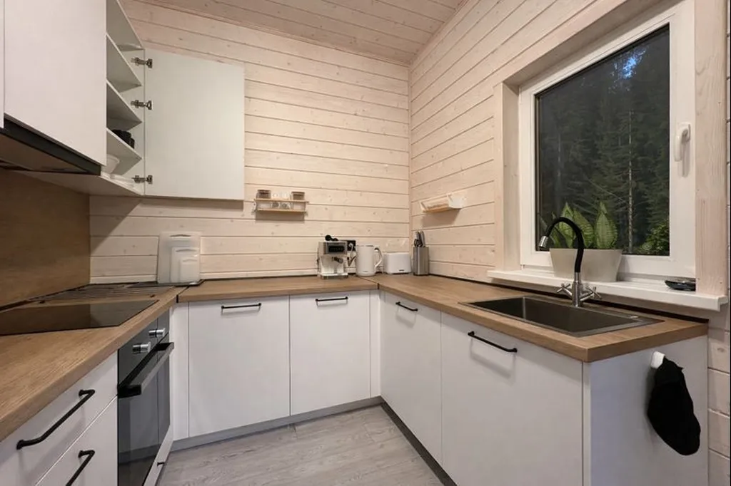 Новый дом в лесу с финской сауной рядом с озером