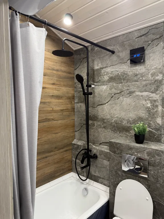 Одноэтажный двухкомнатный дом БарнХаус в черте города