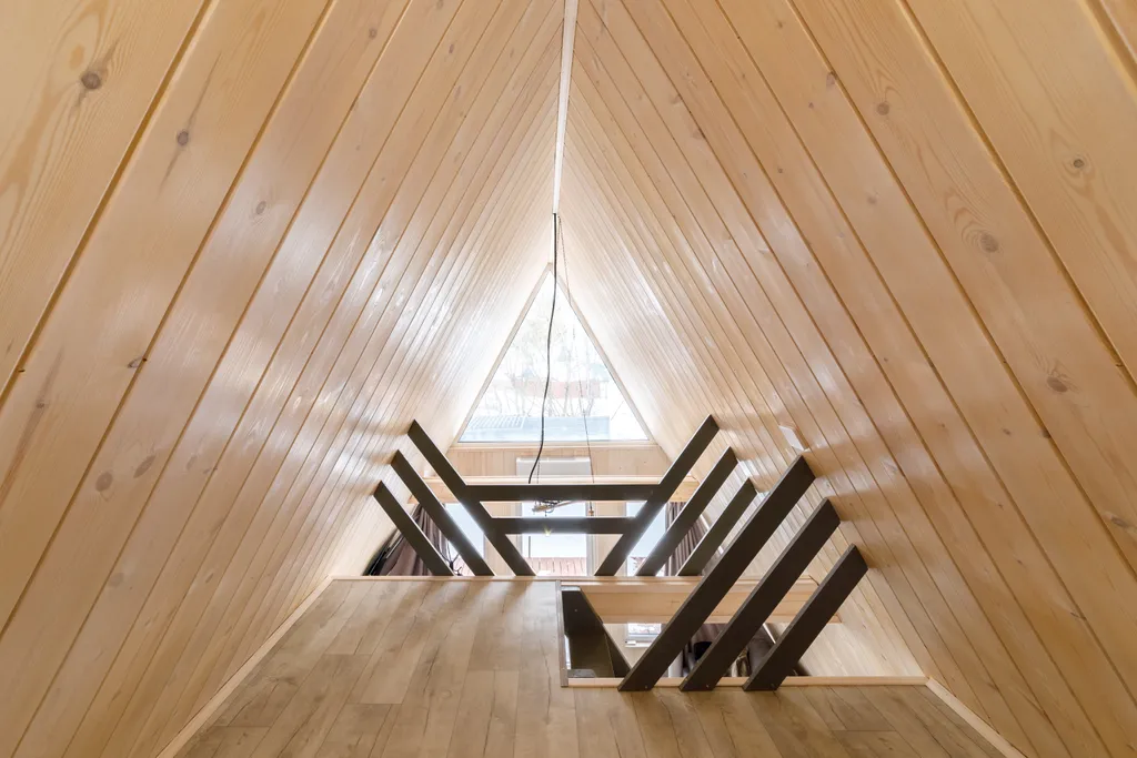 Уютный А-фpейм дом с бесплатной сауной