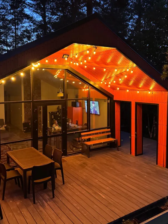 Коттедж Большой оранжевый дом до 6 человек с баней и банным чаном — аренда посуточно в Манжерок