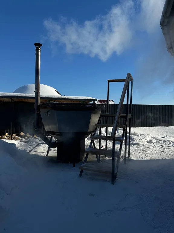 Купольная баня на дровах