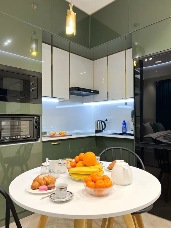 Уютная дизайнерская студия на 16 этаже в ЖК Modera Towers