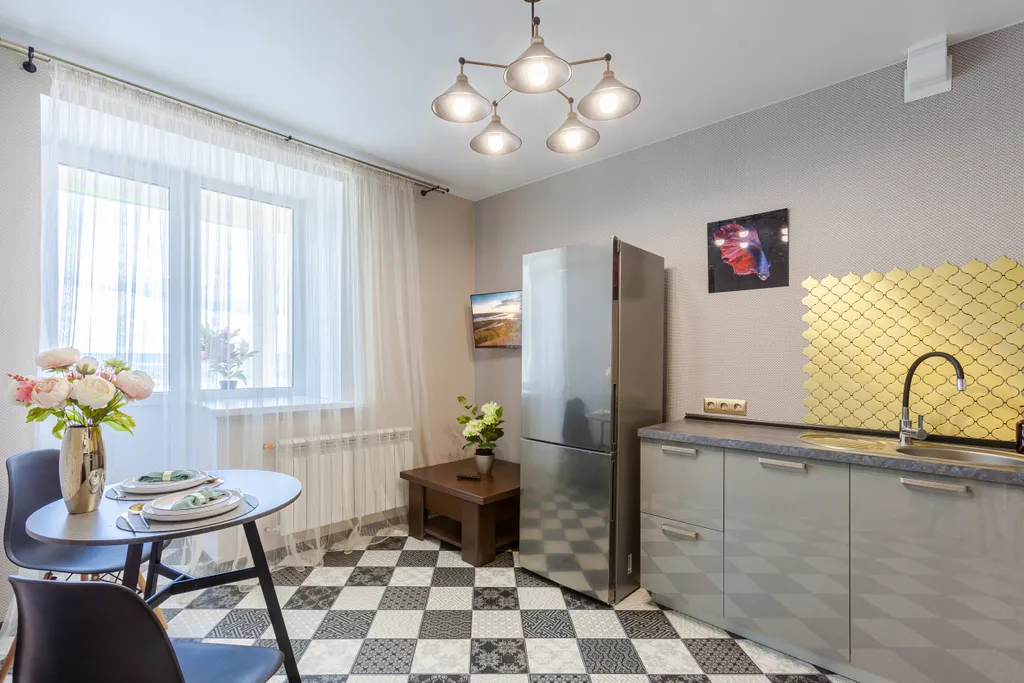 Однокомнатная квартира с видом на Волгу