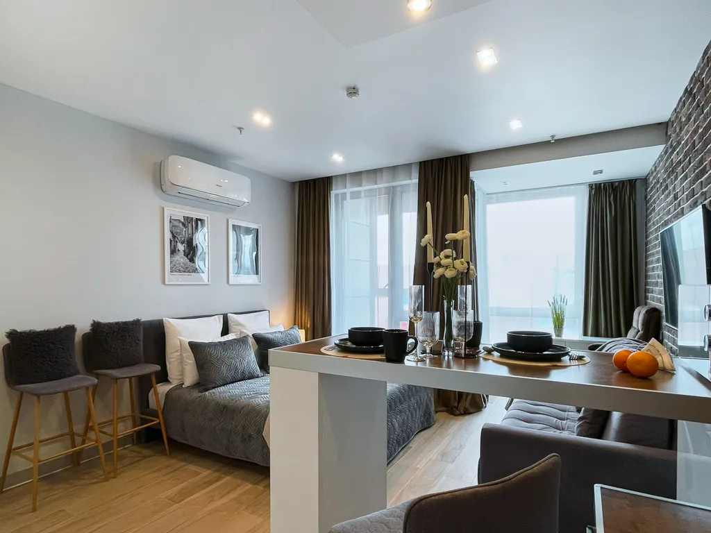 Квартира Улучшенные Loft видовые апартаменты метро ЦСКА 3 мин — Москва