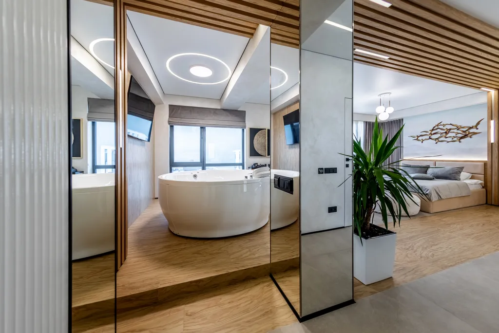 Большая романтическая студия с джакузи и видом на море в ЖК Моравия