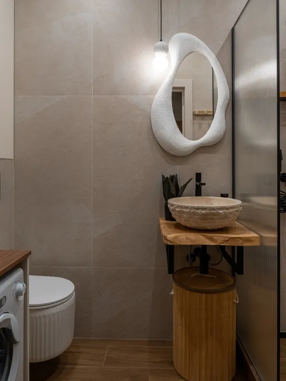 Роскошный апарт Japandi в Курортном районе в доме с бассейном и сауной