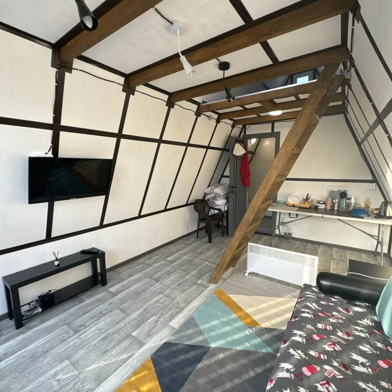 Домик А-фрэйм с баней