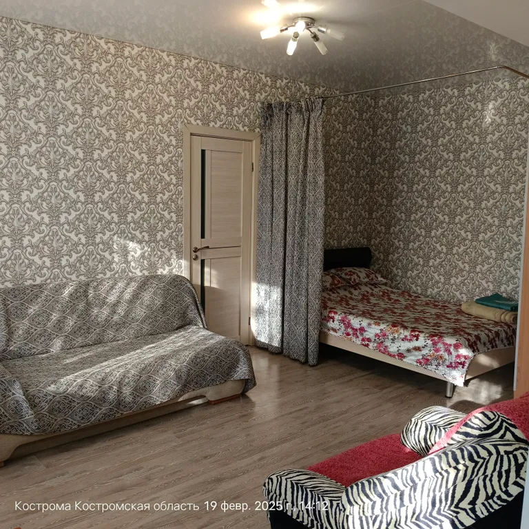 Двухкомнатная у Волги, 6 раздельных спальных мест