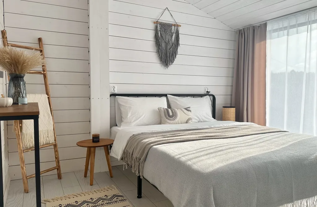 Панорамный барн в стиле Дубльдом с баней и чаном