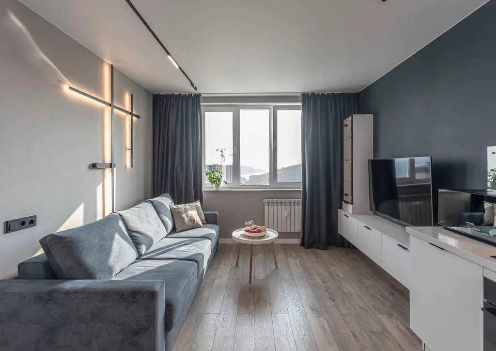 Квартира с видом на море на высоком этаже, рядом с островом Русским