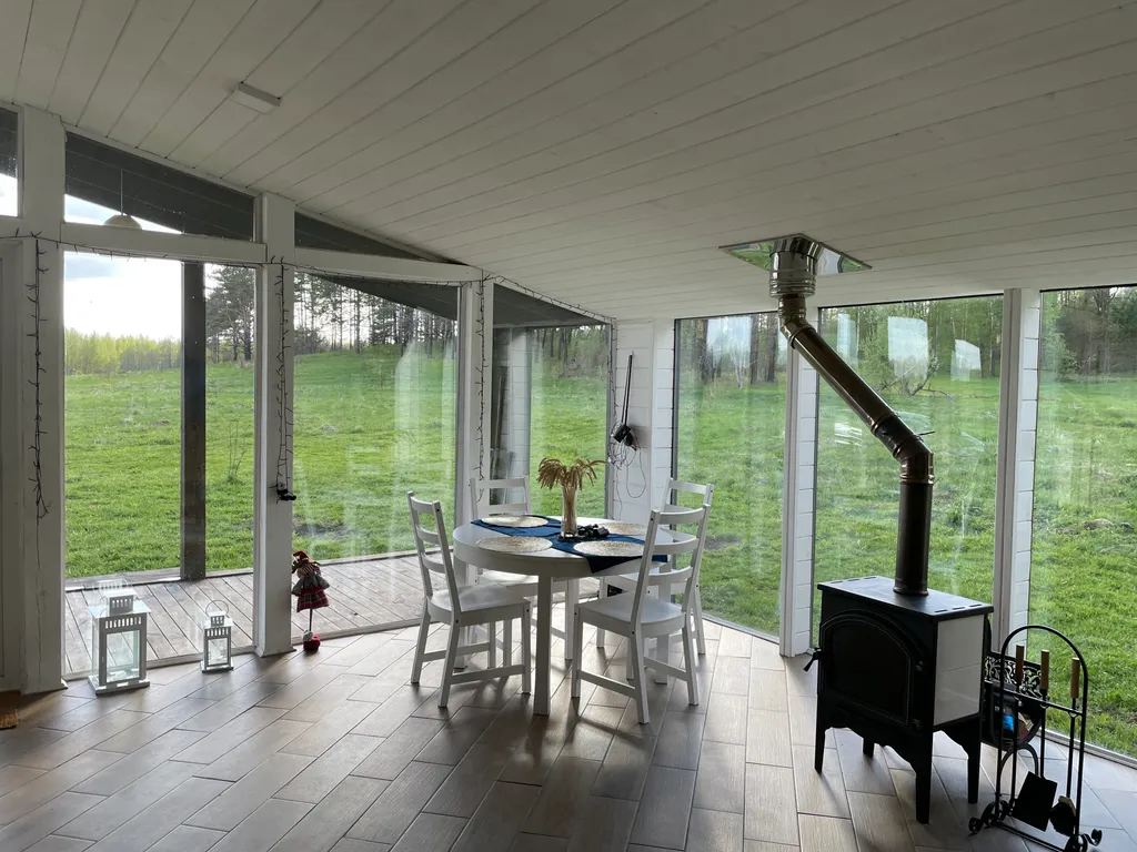 Коттедж Уютный домик с панорамным остеклением недалеко от Пушкинских гор — аренда посуточно в Пушкинские Горы