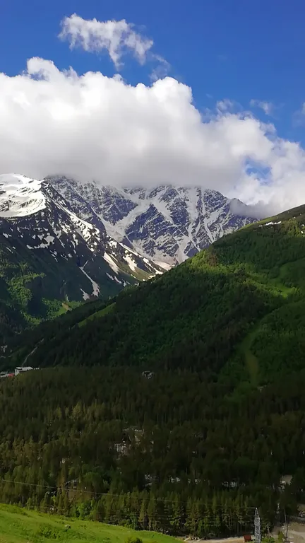 Уютный апартамент с видом на горы Приэльбрусья
