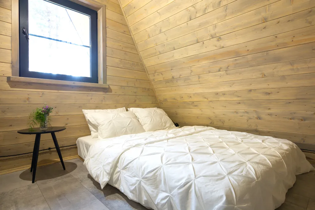 Домик A-Frame с купелью