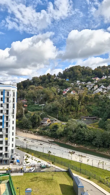 Уютная студия с ванной и прекрасным видом на реку и лес