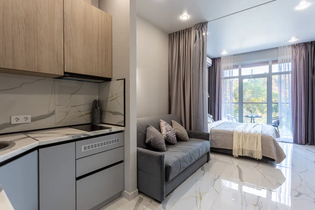 Квартира Уютная студия Аллея 254 с бассейном на территории — аренда посуточно в Дагомыс