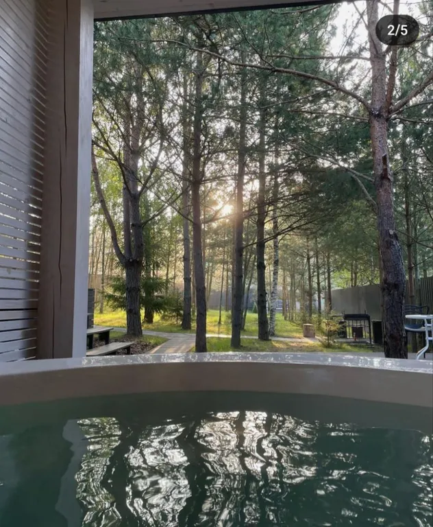 Уютный треугольный дом в 25 км от Минска с горячей купелью в лесу