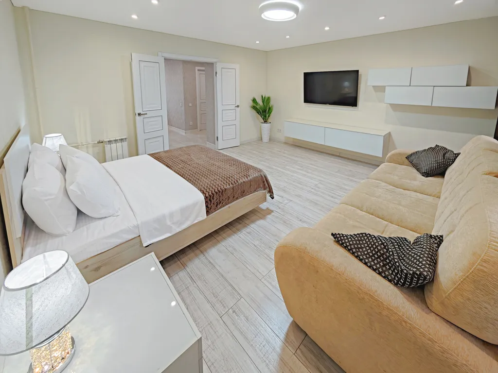 Квартира Сoврeмeннaя дизайнерская двухкомнатная квартира с прекрасным видом — Самара