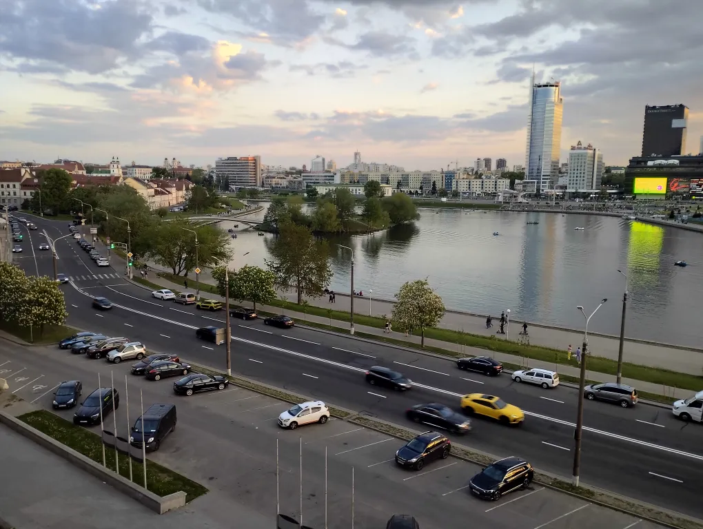 Квартира в центре города с видом на реку Свислочь