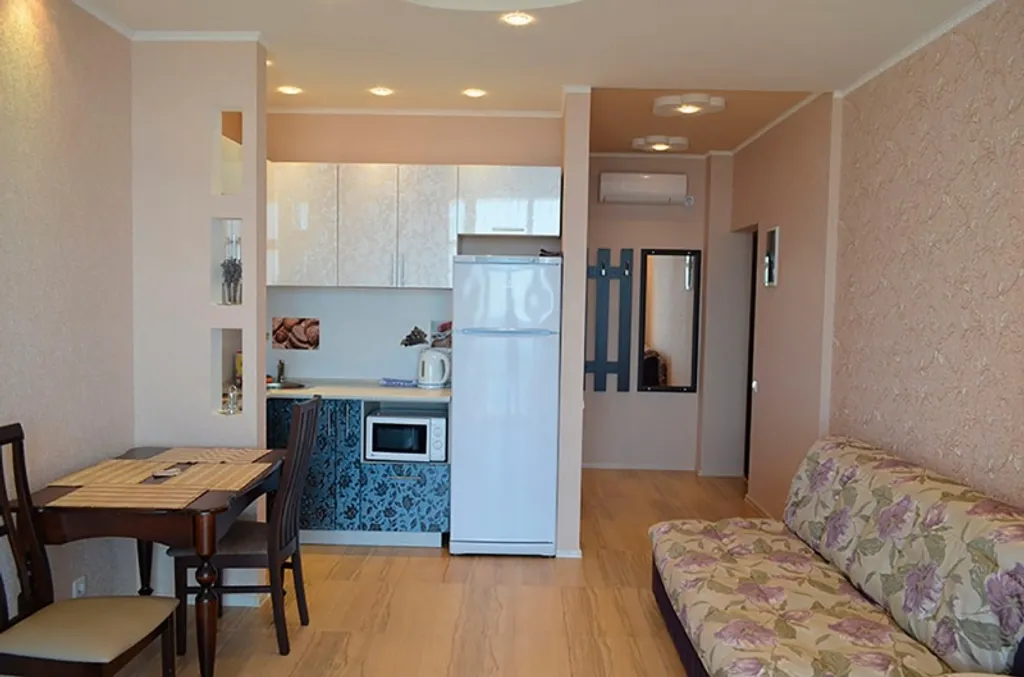 Красивая квартира-студия с прекрасным видом на море в Мисхоре