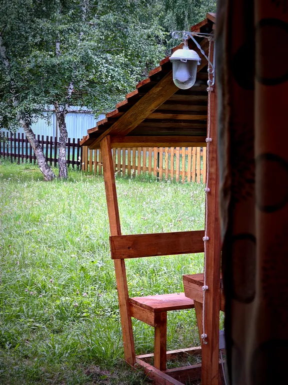 Мини-домик Бочка с собственной беседкой