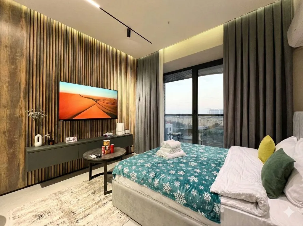 Современная стильная студия с видом на Tashkent City
