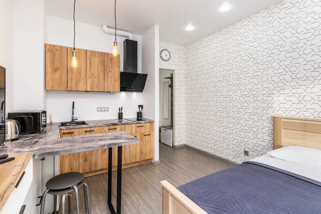 Уютная студия с балконом