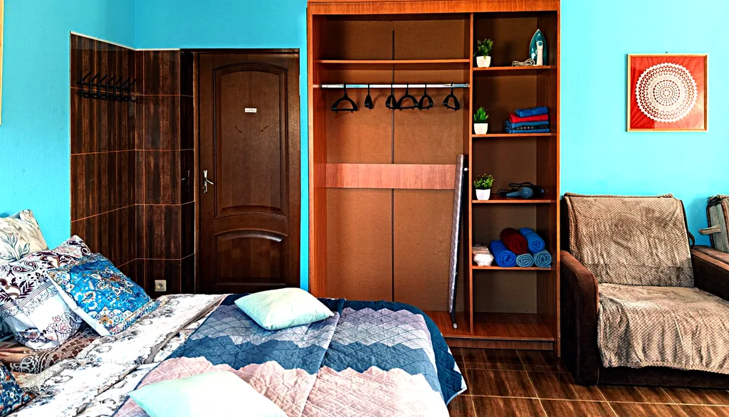 Комната с удобствами, беседкой, мангалом, парковкой