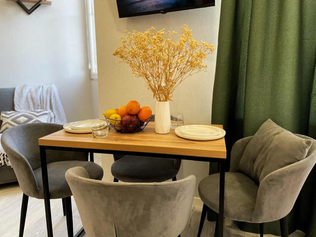 Апартаменты с видом на горы в 3 минутах до пляжа