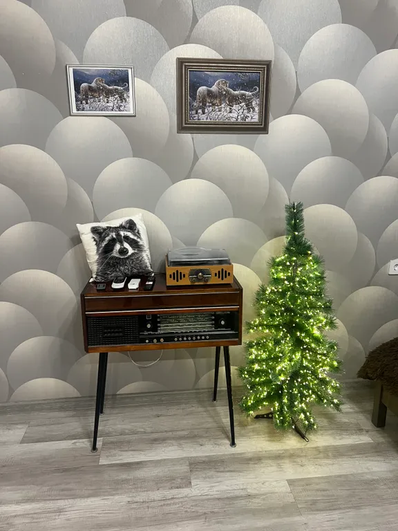 Студия возле аллеи с проигрывателем пластинок