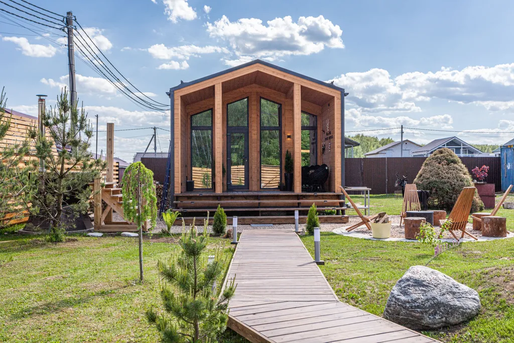 Коттедж Домик для пар, чаном на дровах и видом на березовый лес в МО. — аренда посуточно в Раменское